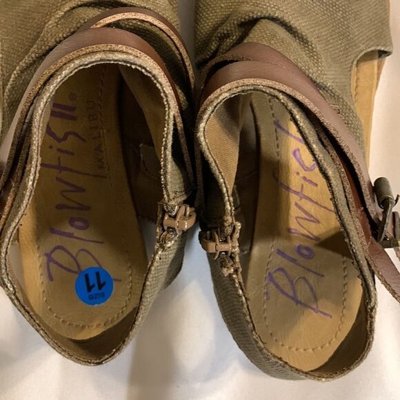 Blowfish size 11 sandal bootie army green - Picture 7 of 7